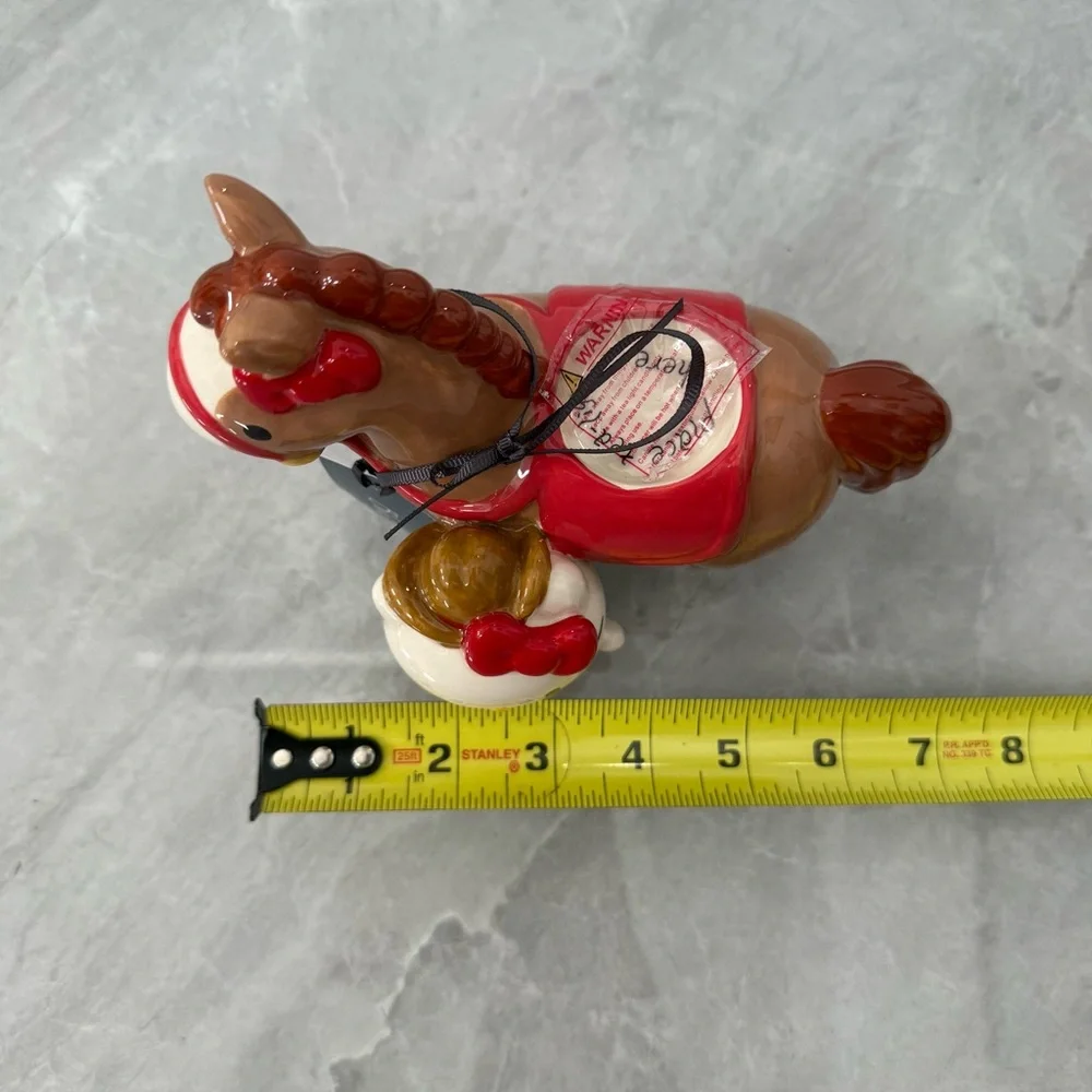 Hello Kitty Blue Sky Western Cowgirl Horse Ceramic Tea Light Holder Home Decor - Picture 13 of 13